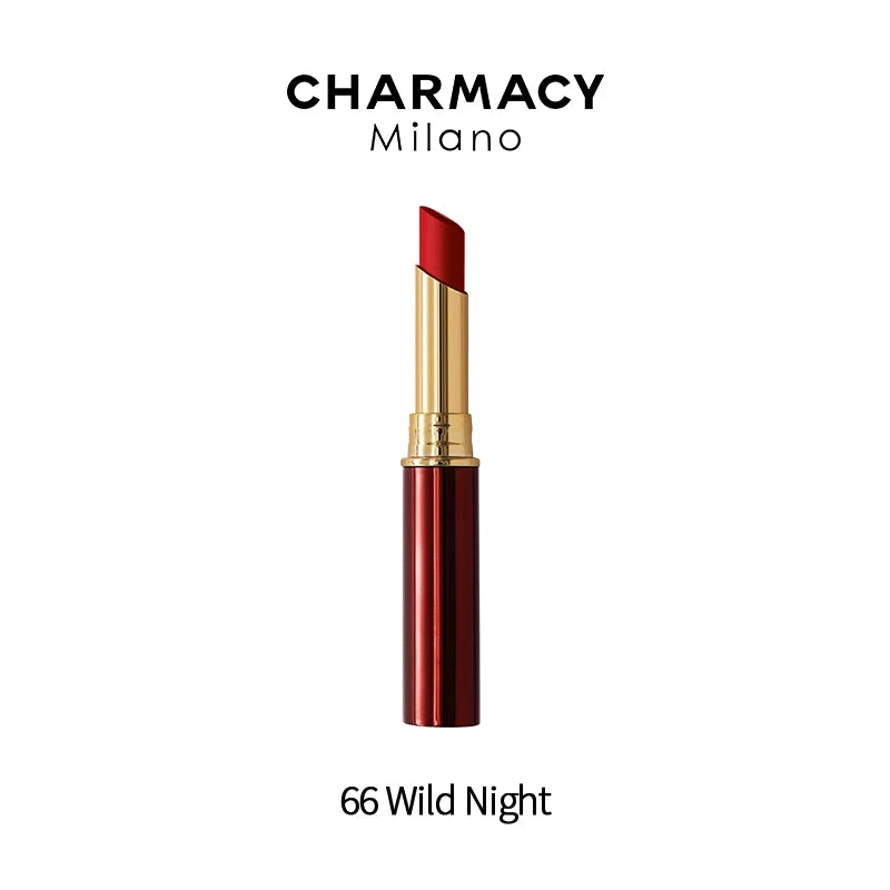 Blushimmer Charmacy waterproof velvet lipstick in 16 colors, featuring long-lasting matte finish and easy-to-wear lip makeup.