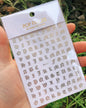 Black Old English font nail art stickers featuring alphabet letter transfers for gothic and gothic nail decoration by Blushimmer.