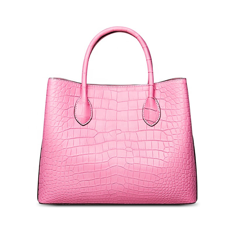 Luxurious crocodile leather handbag for women by Don John, featuring a stylish and elegant design with premium craftsmanship.