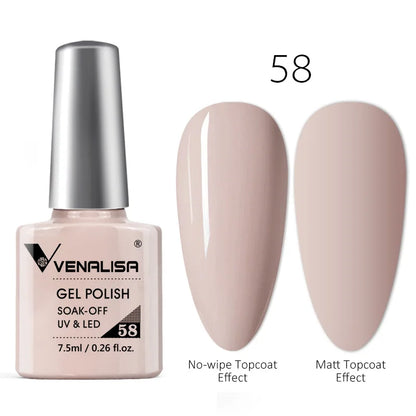 Blushimmer luxury color nail gel in vibrant shade, showing smooth, glossy finish on neatly shaped fingernails.
