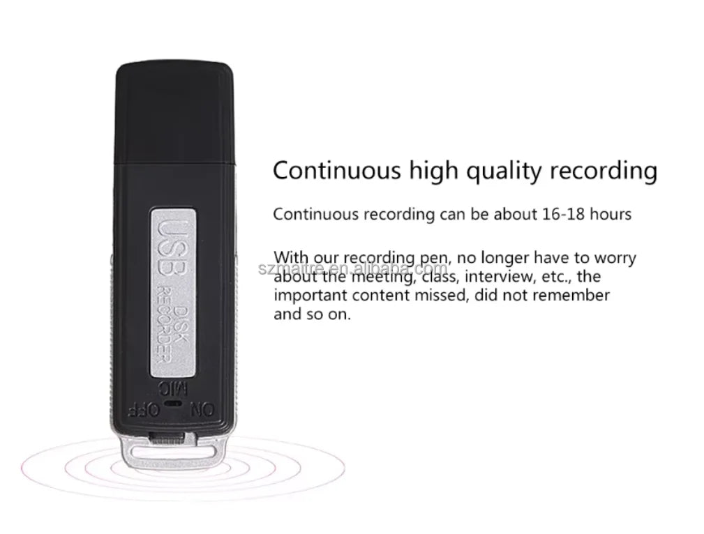 8G USB Voice Sound Recorder 3-6h Recording Duration MP3 Voice Sound Recorder Built in Rechargeiable Battery Voice Recorder USB