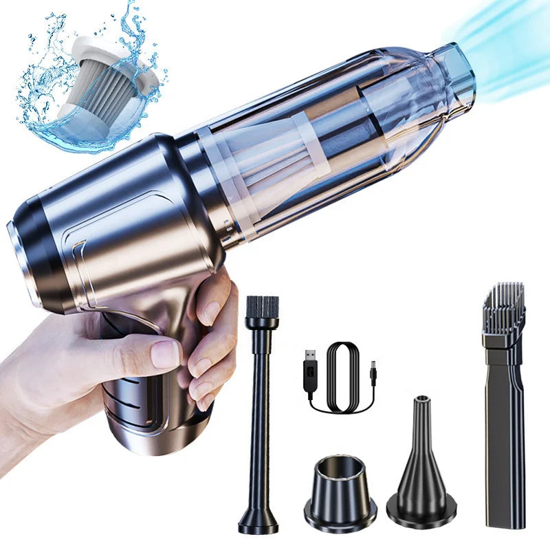Portable Car Vacuum Cleaner 3 in 1 Rechargeable 4000mah 12000Pa 120W Filter Cordless Brushless Vaccum Air Ship Pump Dust Cleaner
