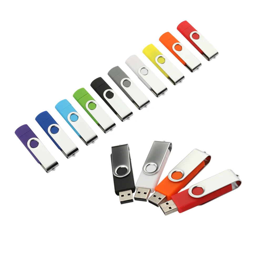 Custom LOGO Twister USB Flash Drive 2.0  3.0 Swivel Type-c Memory Stick Promotion Pendrve