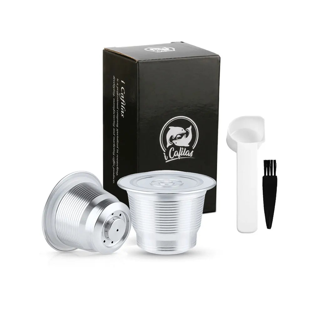 New icafilas for Nespresso Coffee Capsule Reusable Espresso Steel Coffee Pod Filters for Mini C30 D30 & Pixie Coffee Maker