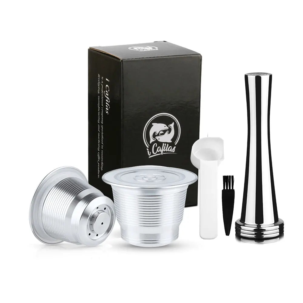 New icafilas for Nespresso Coffee Capsule Reusable Espresso Steel Coffee Pod Filters for Mini C30 D30 & Pixie Coffee Maker