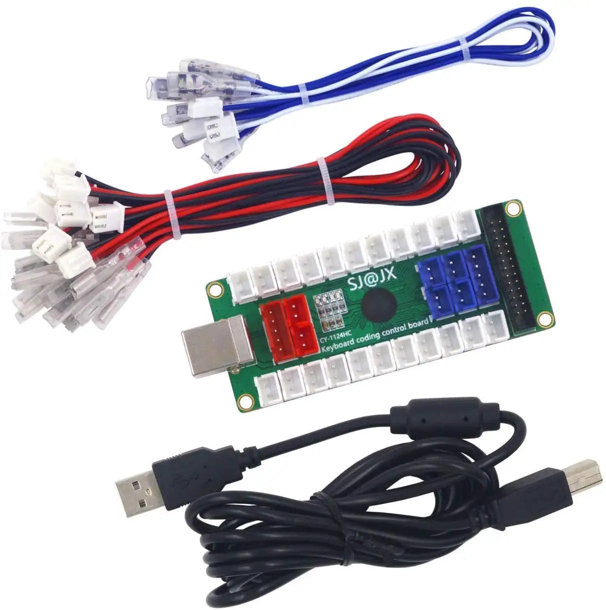 Arcade Button Controller with Cable, USB Keyboard Encoder, Expansion Board, PC Computer, Arcade Games