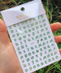 Black Gothic alphabet nail art stickers with Old English font, ideal for nail decoration and gothic nail designs.
