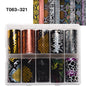 Blushimmer leopard print nail foils and animal print nail decals on transfer paper for leopard and snake skin manicure designs.