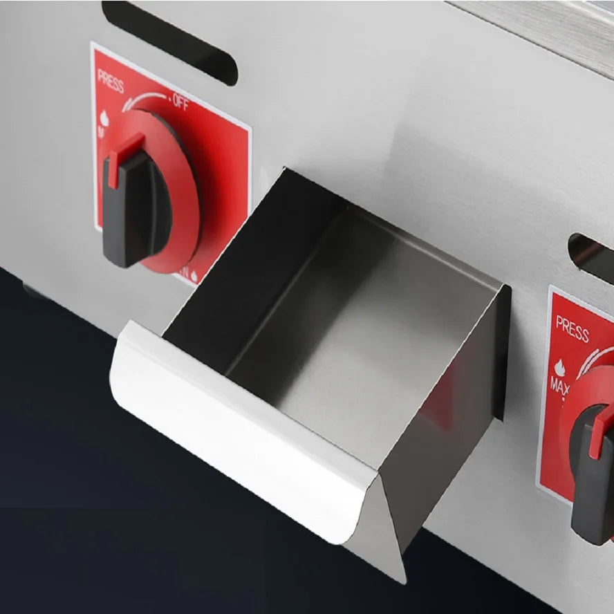 Fast Food Restaurant Kitchen Stainless Steel Countertop Gas Griddle Suitable for Frying Chicken Cutlets and Hamburgers