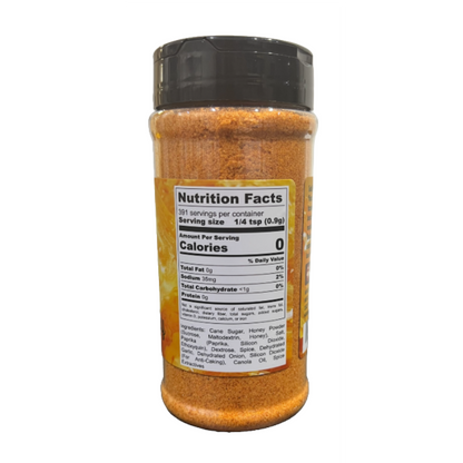Hi-West Heavenly Honey seasoning in a jar, with golden honey spices and label, part of Hi-West Foods' seasonings and spices collection.