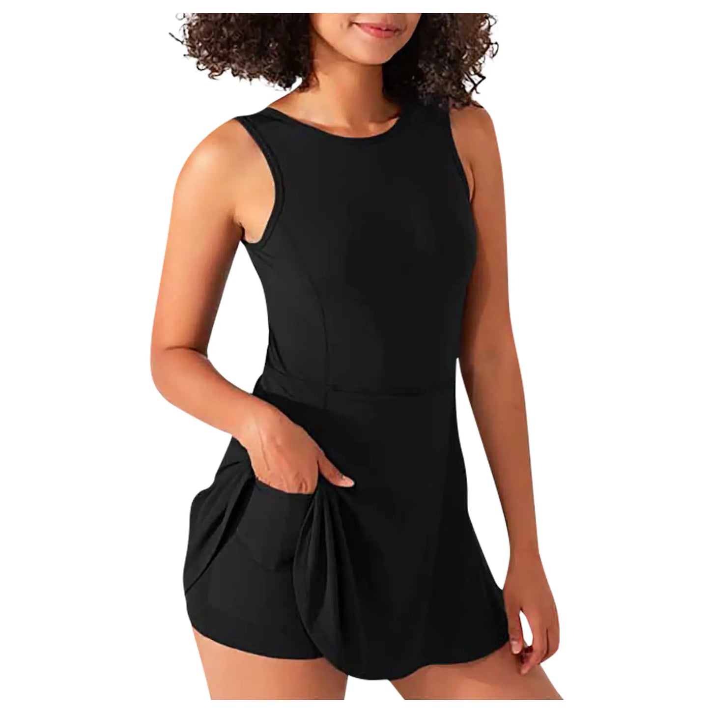 U-Shaped Backless One-Piece Yoga Dress