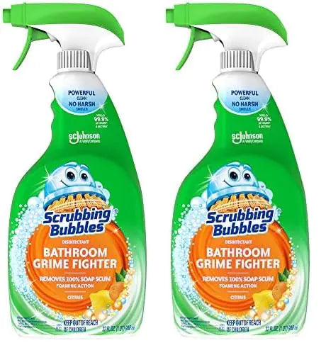 Scrubbing Bubbles Disinfectant Bathroom Grime Fighter Spray Citrus 32 fl oz (Pack of 2)