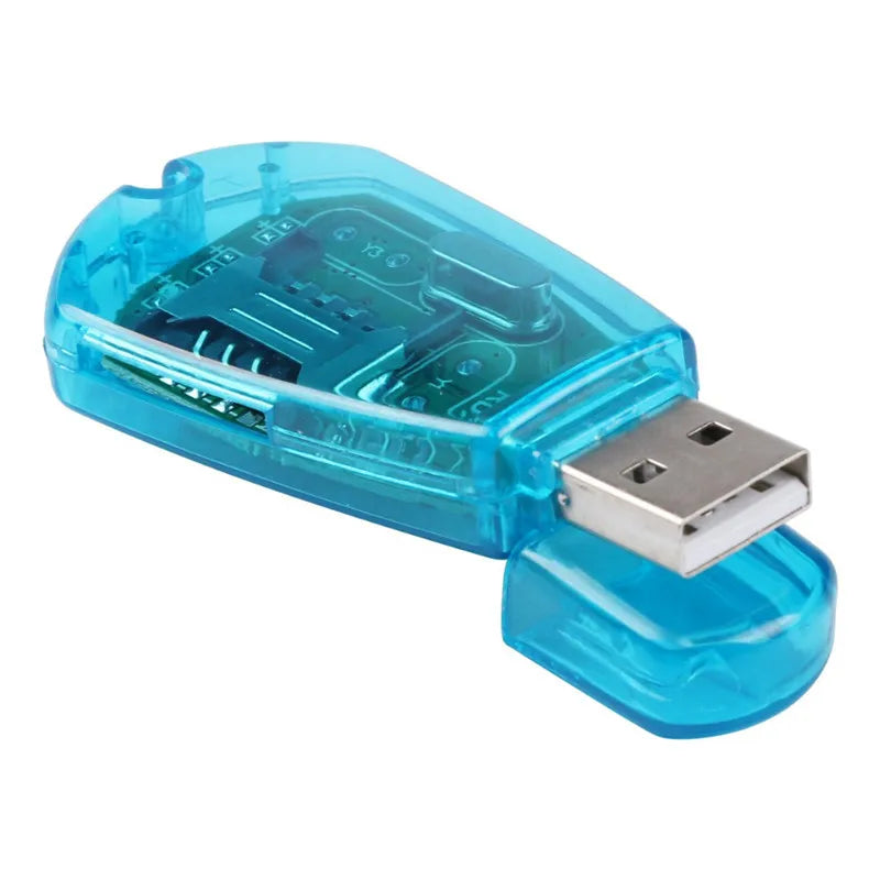 SIANCS High Speed 1PCS Portable Blue USB Cellphone SIM Card Reader GSM CDMA + CD Cellphone SMS Backup For PC