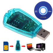 SIANCS High Speed 1PCS Portable Blue USB Cellphone SIM Card Reader GSM CDMA + CD Cellphone SMS Backup For PC