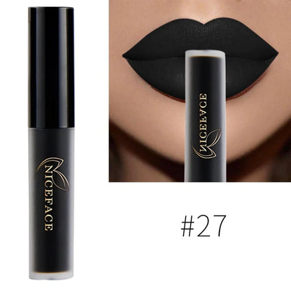 Blushimmer NICEFACE Nude Liquid Lipstick in waterproof velvet matte finish, long-lasting non-stick lip gloss for a natural look