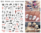 Nail Sticker Snake  Dragon Butterfly Black Multicolor Decals Nail Art Tattoo Slider Water Transfer Letter Nails Art Decoration