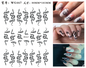 Nail Sticker Snake  Dragon Butterfly Black Multicolor Decals Nail Art Tattoo Slider Water Transfer Letter Nails Art Decoration