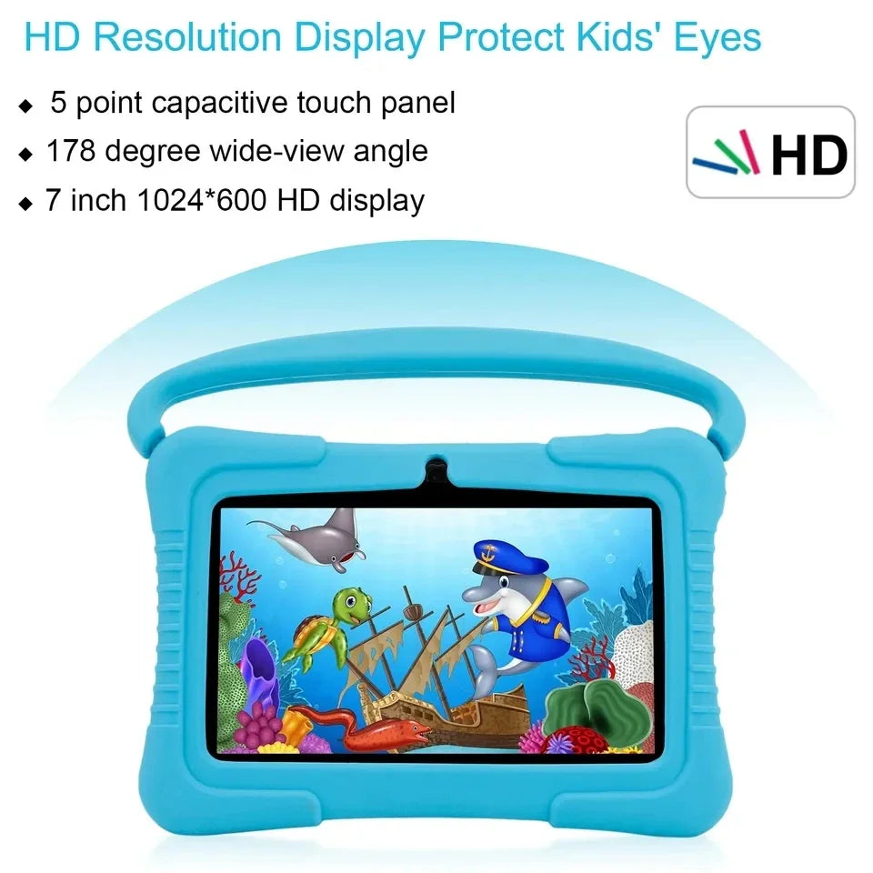 2025 New 7 Inch Rugged Tablet Parental Control App Kid Educational france tablet pc Android 10 With Silicone Case