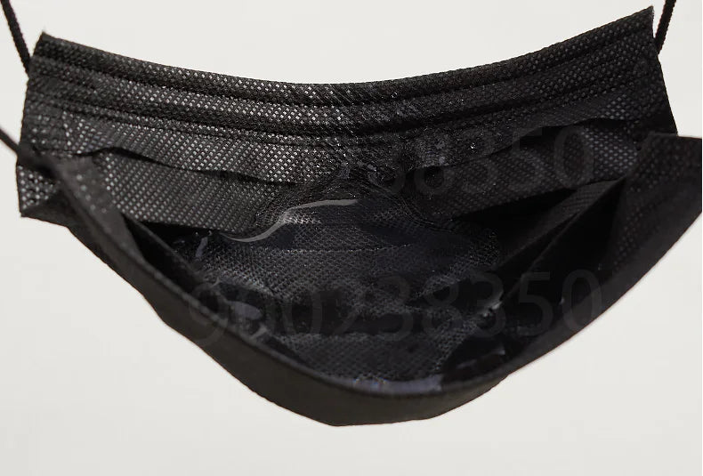 10-500Pcs Adults Mask Disposable individual Separate Package masque noir Anti-dust 3 Layer Ply Filter Black Mouth Face mask