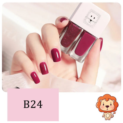 Bright candy color nail polish by Blushimmer, water-based, quick-drying, waterproof, and long-lasting for a vibrant manicure.