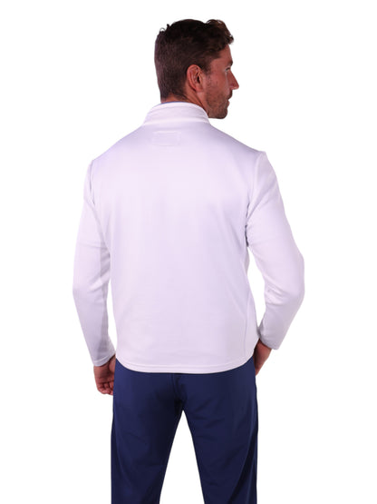 White Water Life Hampton Pullover Technical Layer quarter zip, navy blue with high collar, designed for outdoor layering.