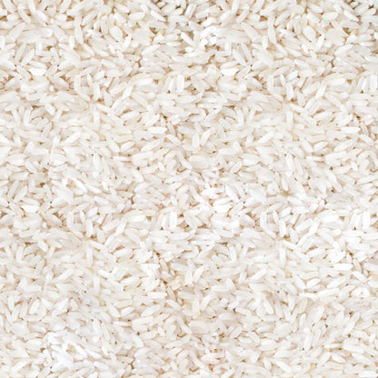 S101 Hasata Rice Baldo 2kg bag showing white, long-grain rice in a clear plastic package.