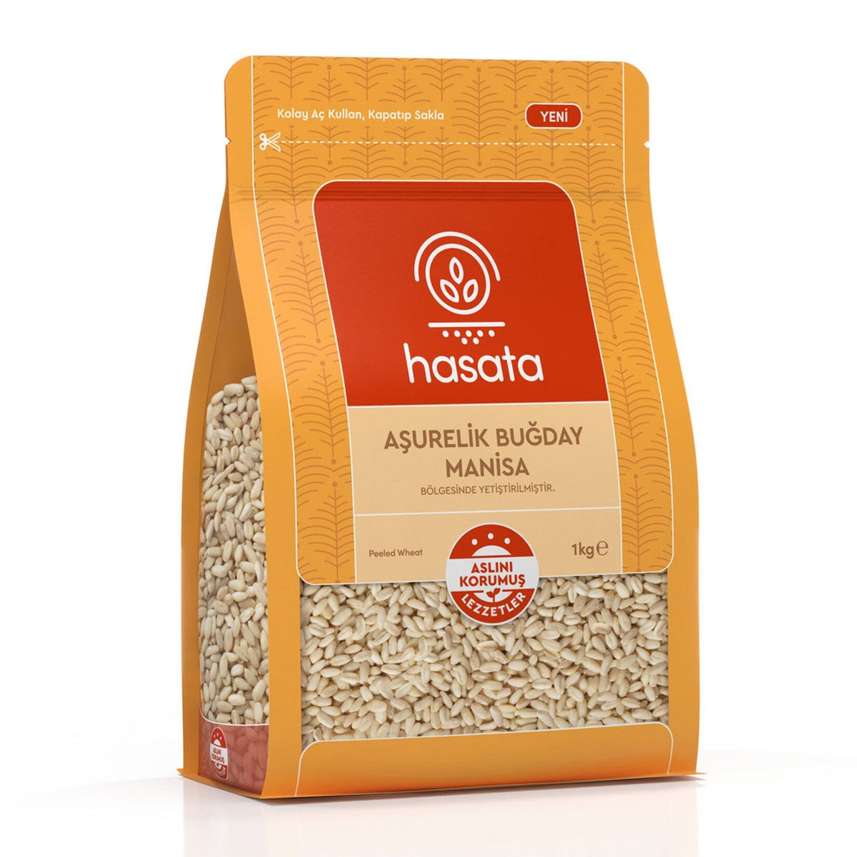 S101 Hasata Wheat Peeled 1Kg, raw wheat grains for cooking or baking, displayed in a clear image showing the peeled wheat kernels.