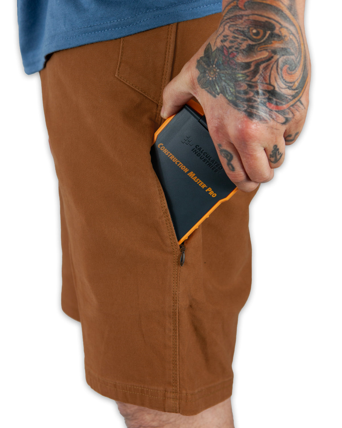 Off The Grid Surplus Havok Shorts 10-inch in tobacco color, casual shorts with a relaxed fit, displayed on a plain background.