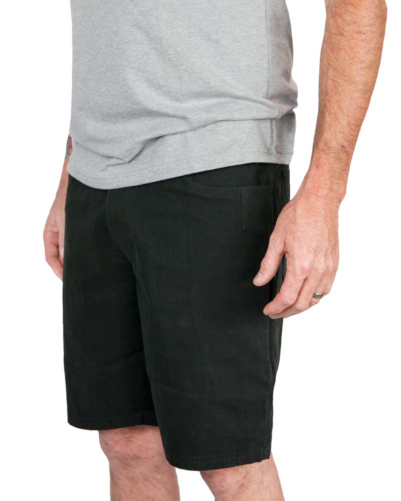 Black Havok Shorts 10-inch from Off The Grid Surplus, showing side view with durable fabric and relaxed fit.