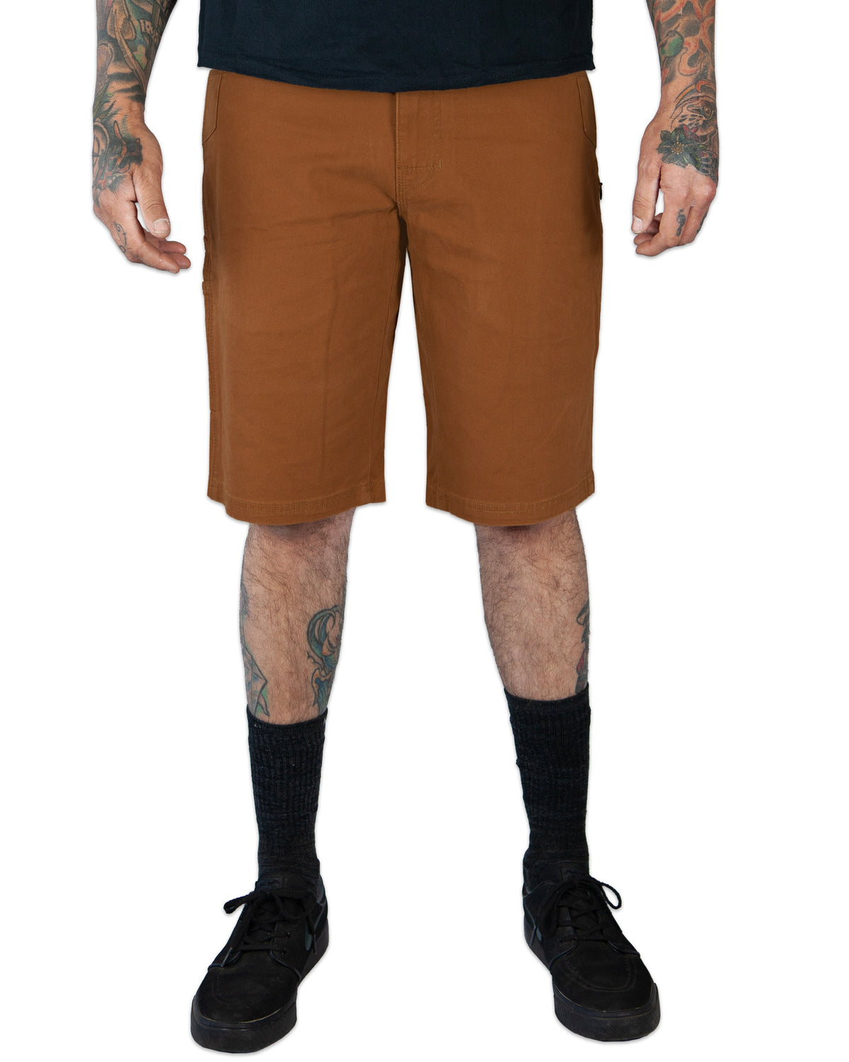 Off The Grid Surplus Havok Shorts 12-inch length in tobacco color, casual men's shorts with a relaxed fit.