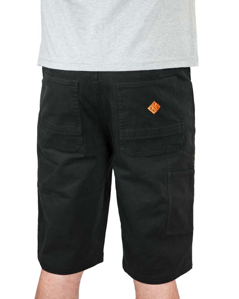Back view of black Havok Shorts 12-inch from Off The Grid Surplus, showcasing durable fabric and relaxed fit.