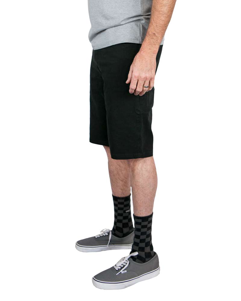 Black Havok Shorts 12-inch from Off The Grid Surplus, showing side view with durable fabric and adjustable waistband.