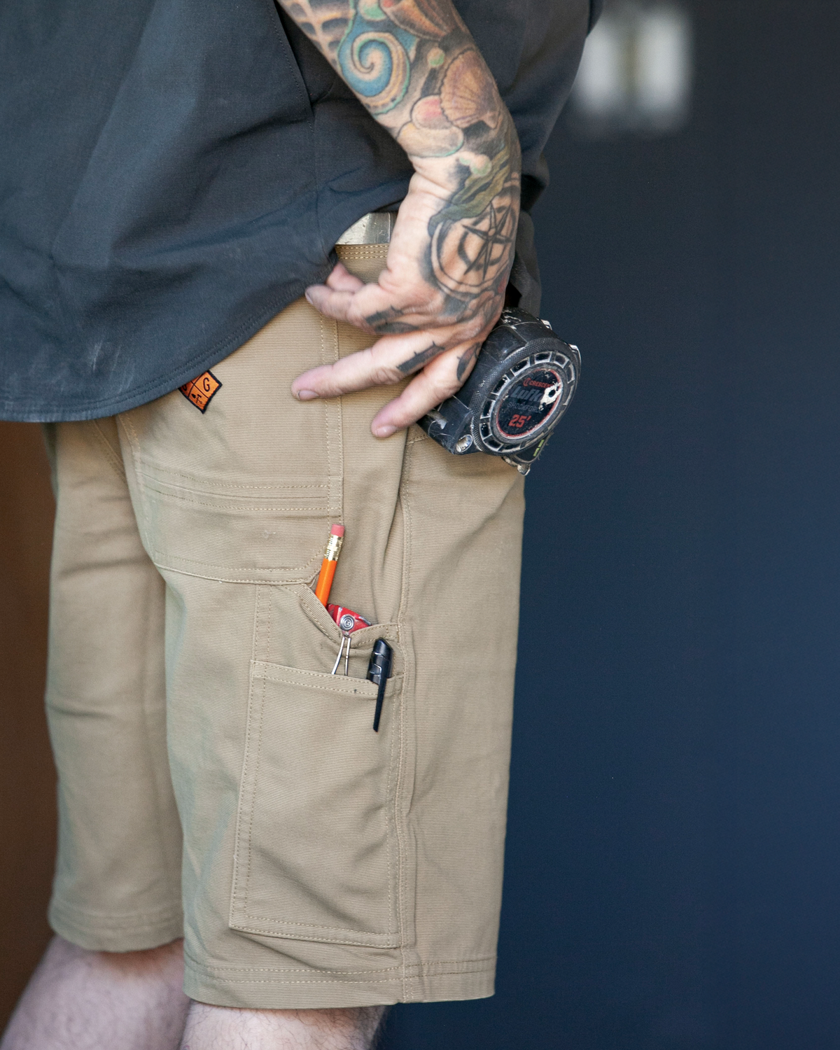 Off The Grid Surplus Havok Shorts 12" in Coyote color, featuring rugged design and durable fabric for outdoor activities.