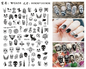 Nail Sticker Snake  Dragon Butterfly Black Multicolor Decals Nail Art Tattoo Slider Water Transfer Letter Nails Art Decoration