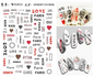 Black Old English font nail art stickers by Blushimmer featuring alphabet letter transfers for gothic nail decoration.