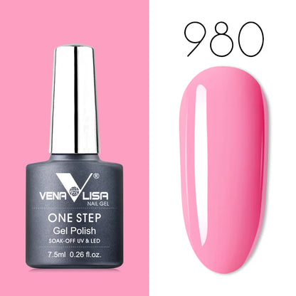 Venalisa 3-in-1 UV gel polish by Blushimmer, showing a sleek nail with organic soak-off gel lacquer for LED/UV light nail art.