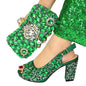 Elegant women's shoes and matching bags set by EdleessFashion, featuring stylish footwear and coordinated accessories.