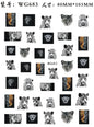 Nail Sticker Snake  Dragon Butterfly Black Multicolor Decals Nail Art Tattoo Slider Water Transfer Letter Nails Art Decoration