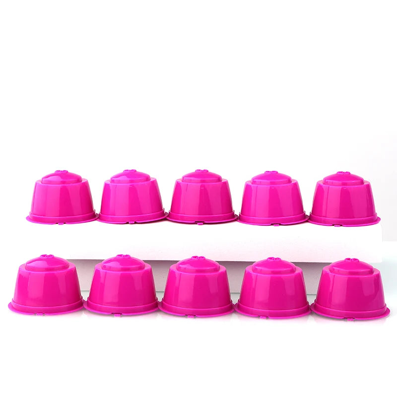 10PCS Refillable Capsules for Nescafe DOLCE GUSTO Coffee Capsules Reusable Filter with Spoon Brush Coffee Pods High Quality