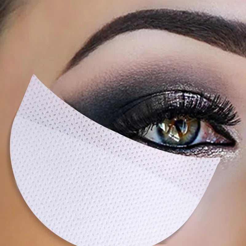 Set of 20/50/100 disposable eye makeup stencils including eyeshadow stickers, eyeliner shields, and eyelash removal patches by Blushimmer.
