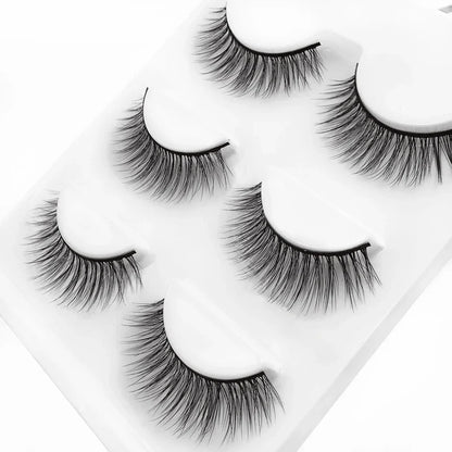 SHIDISHANGPIN 3 pairs 27 styles 3D Faux Mink Hair Soft False Eyelashes Fluffy Wispy Thick Fake Lash Handmade Eyelash Eye Makeup