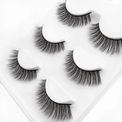 SHIDISHANGPIN 3 pairs 27 styles 3D Faux Mink Hair Soft False Eyelashes Fluffy Wispy Thick Fake Lash Handmade Eyelash Eye Makeup