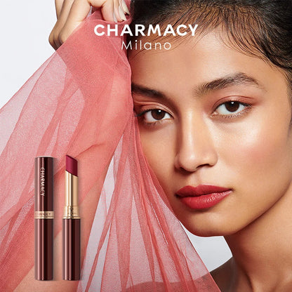 Blushimmer Charmacy waterproof velvet lipstick with 16 color options, matte finish, easy-to-wear long-lasting lip makeup.