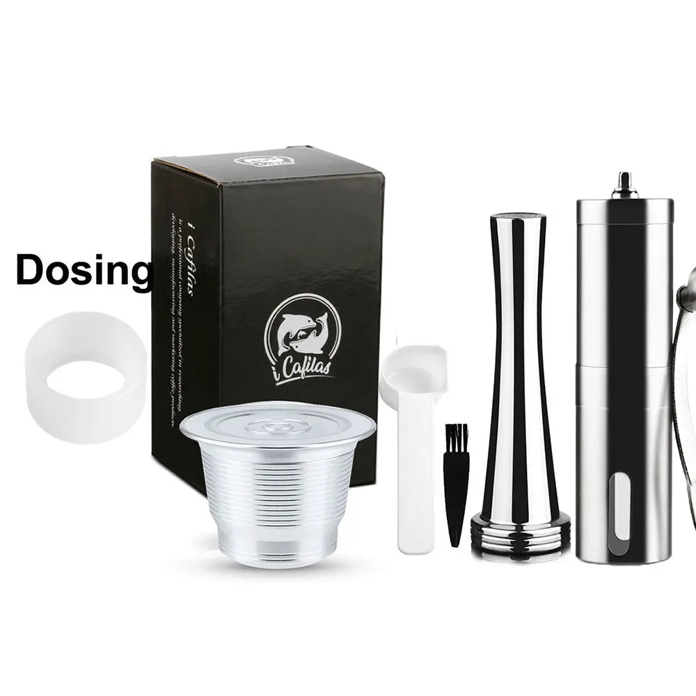 New icafilas for Nespresso Coffee Capsule Reusable Espresso Steel Coffee Pod Filters for Mini C30 D30 & Pixie Coffee Maker