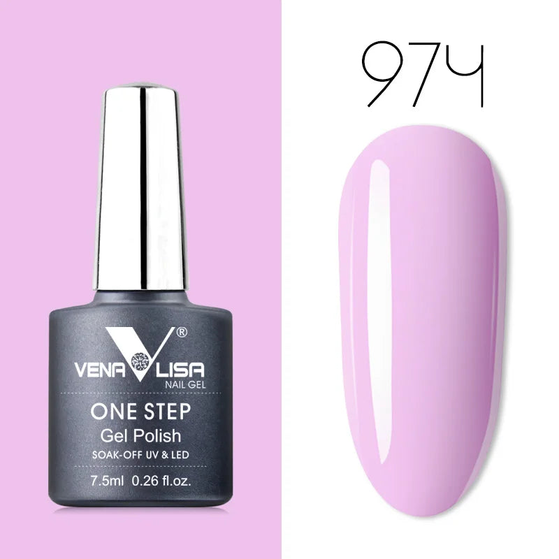 Venalisa 3-in-1 UV gel polish by Blushimmer, showing a colorful, glossy nail design suitable for LED/UV light curing.