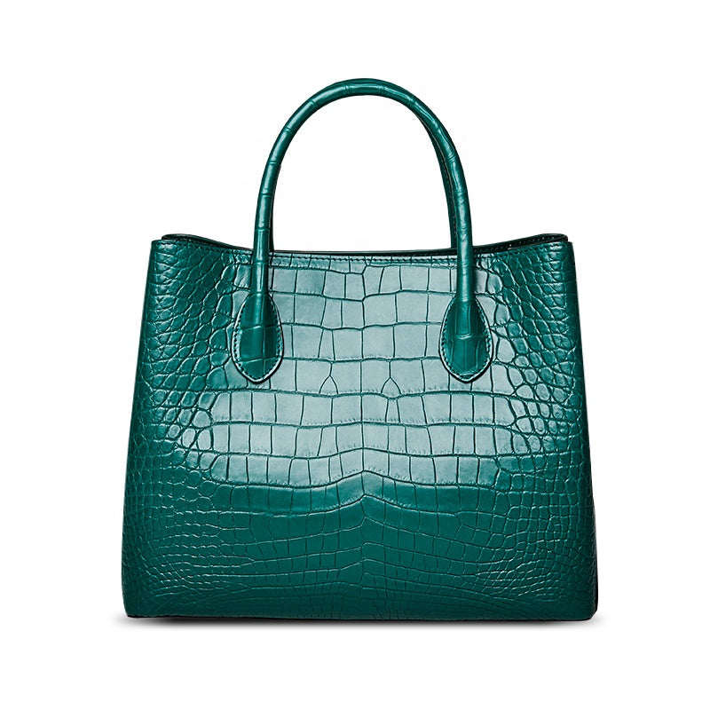 Don John crocodile luxury handbag for women, showcasing textured crocodile leather and elegant design.