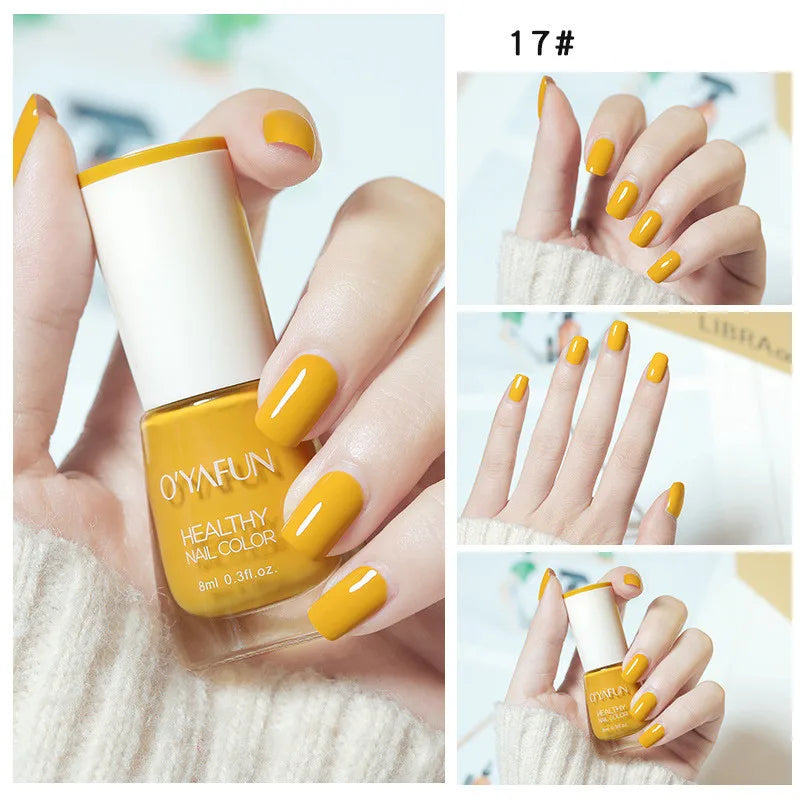 Nail Art Tearable Quick Dry Normal Without Lamp Nail Polish Glitter Sequins UV Varnish Matte Waterproof No-bake Nail Polish