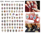Nail Sticker Snake  Dragon Butterfly Black Multicolor Decals Nail Art Tattoo Slider Water Transfer Letter Nails Art Decoration