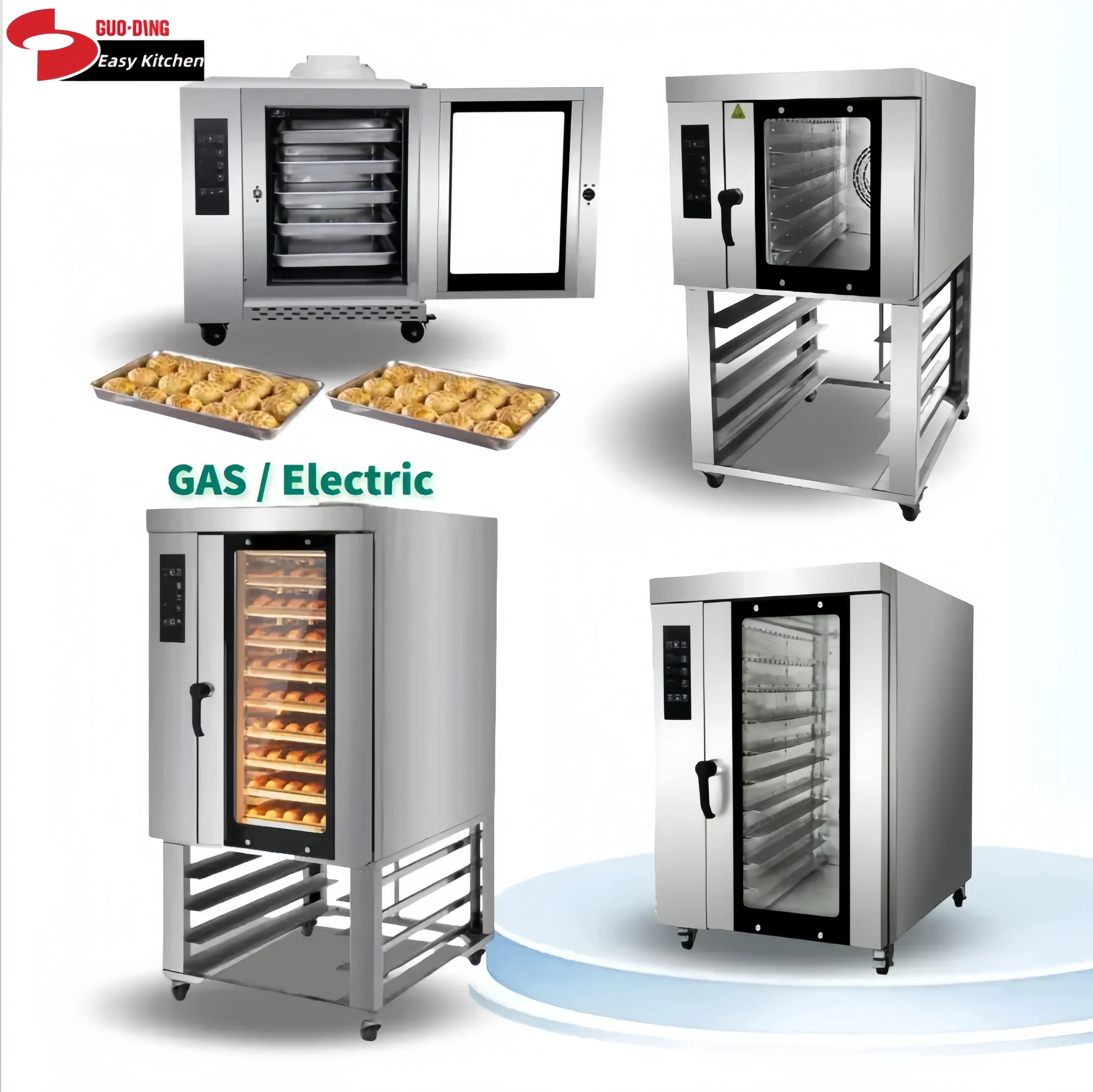 Buy CE ETL 5/10/12 Tray Convection Oven Hot Air Oven for Commercial Use with Steam Injection Function Combi Oven Steam Oven