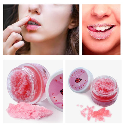 Blushimmer Envisha Sugar Lip Scrub Cream with organic mint for moisturizing, exfoliating, and nourishing dry, smooth lips.